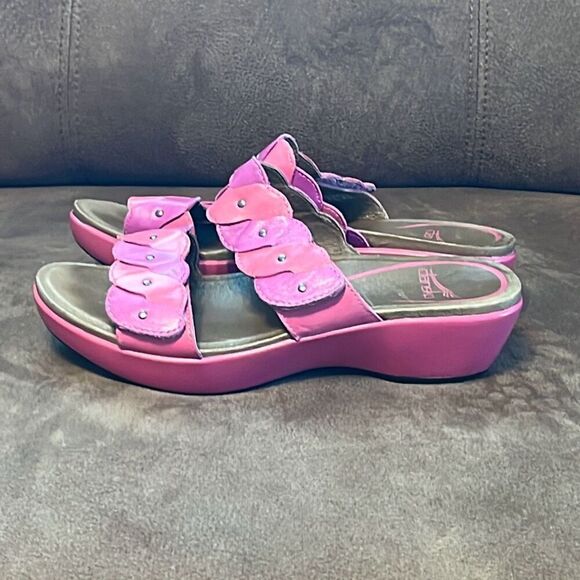 Dansko Dee Sandals Womens Adjustable Wedge Slide Slip On Size 37 - Picture 3 of 12